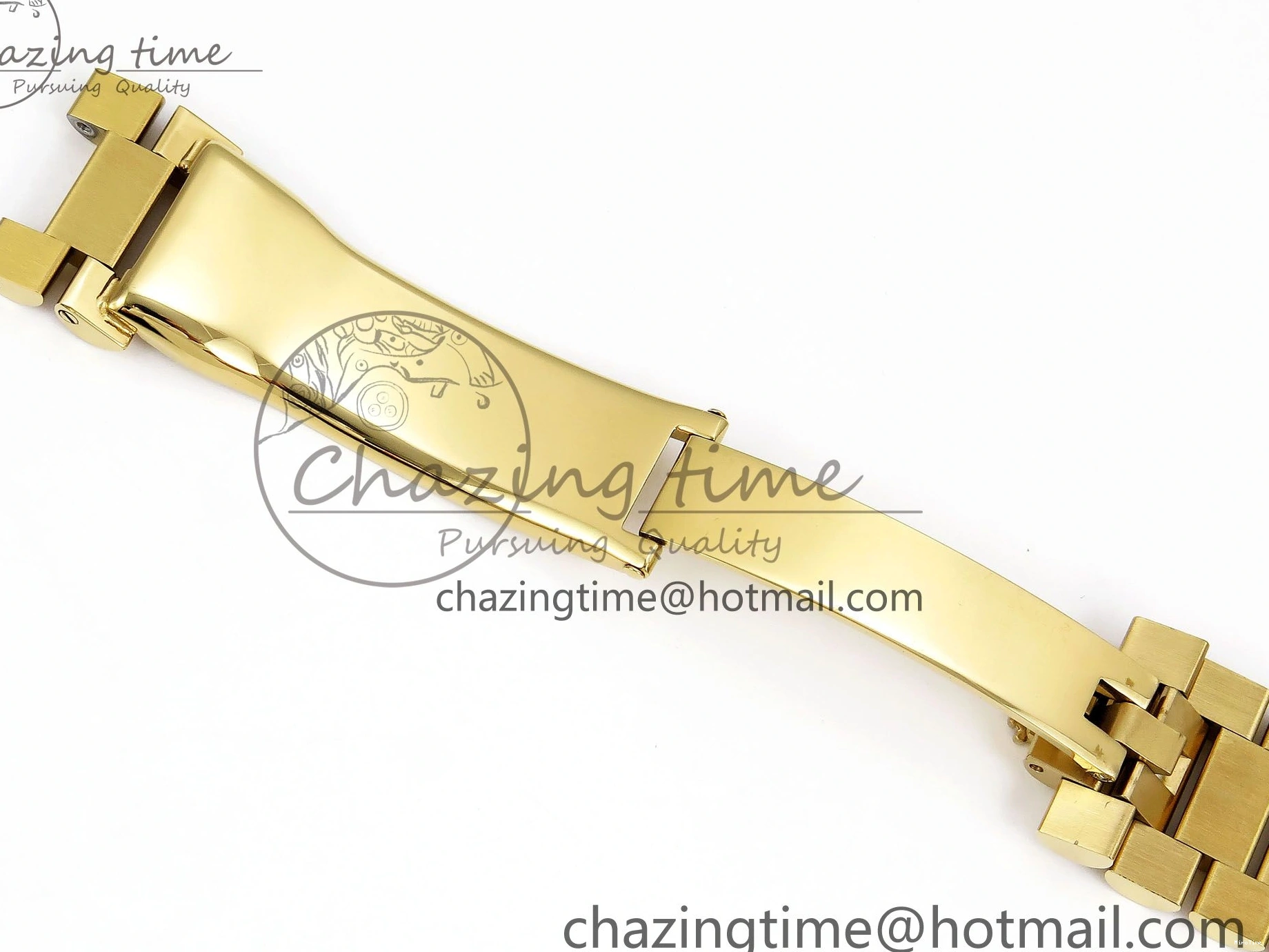 MiroTime 0408 Day Date 40 YG JDF Gain Weight 904L Steel White Roman Dial on President Bracelet VR3255 V Functional 1369